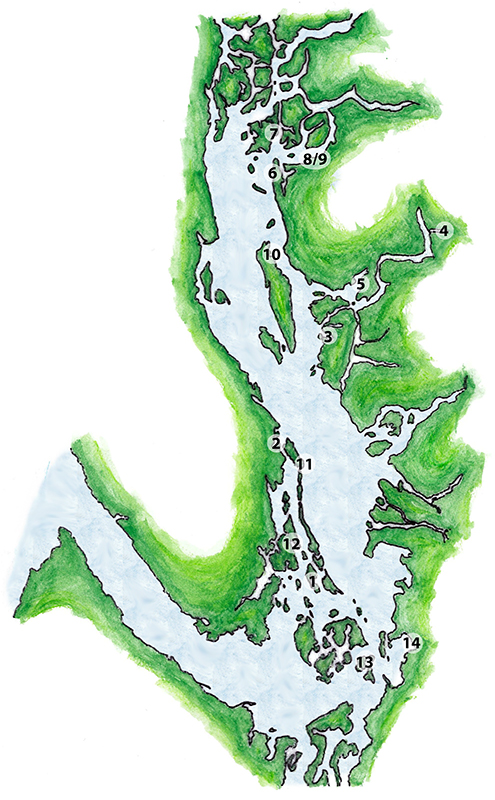 Desolation Sound route map